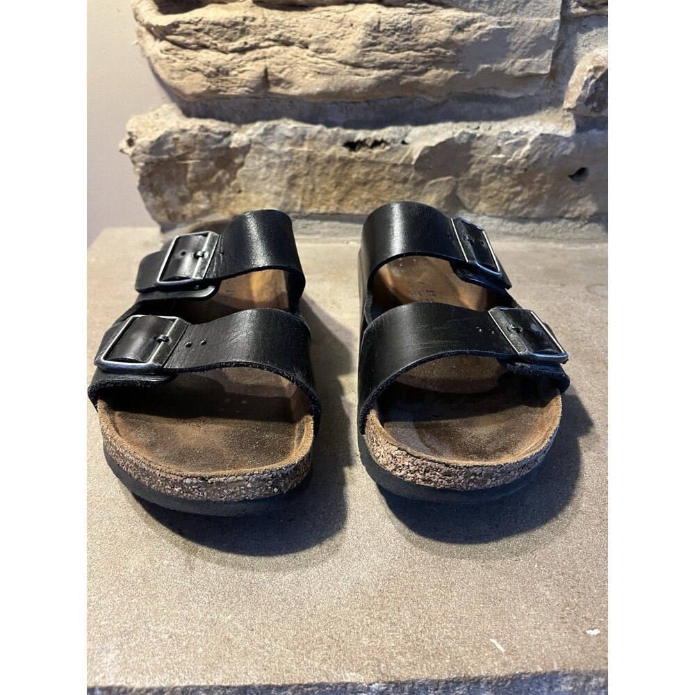 Birkenstock Arizona - Double Buckle Black Oiled Leather EU 41 (Unisex W 10 M 8) - Picture 2 of 9